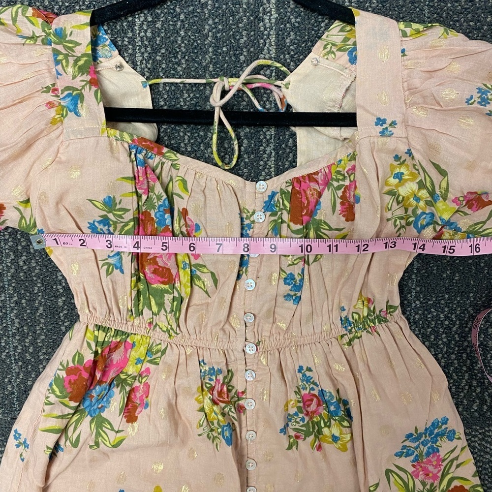 Anthropologie Women’s Size Small Love The Label Rosette Babydoll Top - Picture 8 of 11